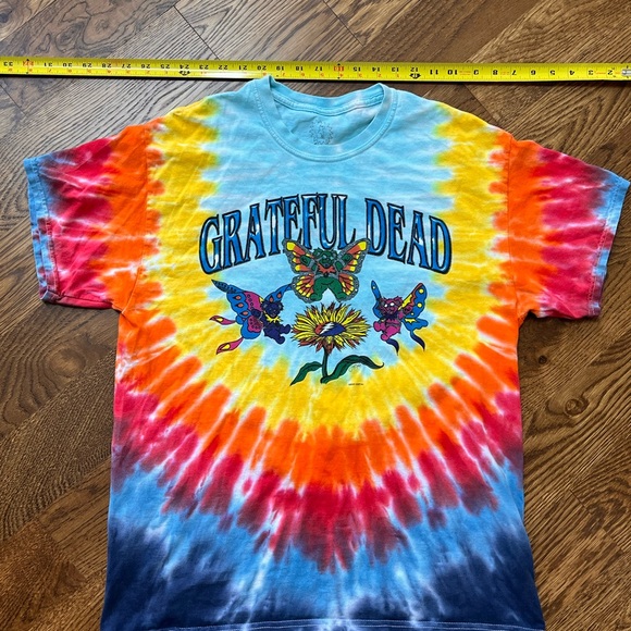 Grateful Dead Tops - Y2K Sundog Grateful Dead Tie-Dye vintage T-Shirt - Multicolor 2sided design